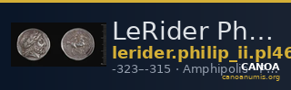 LeRider Philip II Pl. 46, Fig. 22 — CANOA