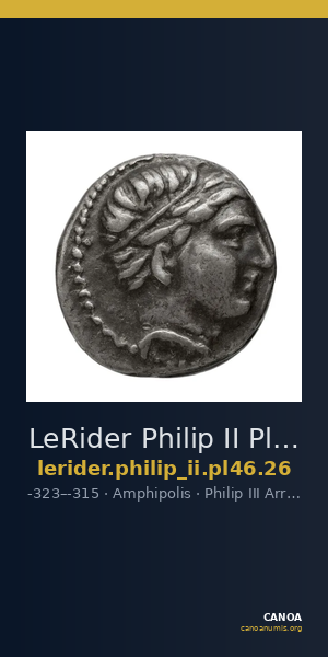 LeRider Philip II Pl. 46, Fig. 26 — CANOA