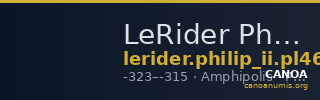 LeRider Philip II Pl. 46, Fig. 31 — CANOA
