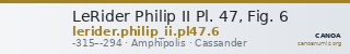 LeRider Philip II Pl. 47, Fig. 6 — CANOA