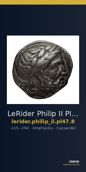 LeRider Philip II Pl. 47, Fig. 8 — CANOA