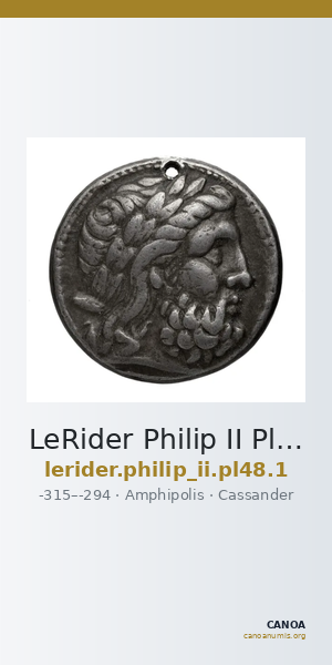 LeRider Philip II Pl. 48, Fig. 1 — CANOA