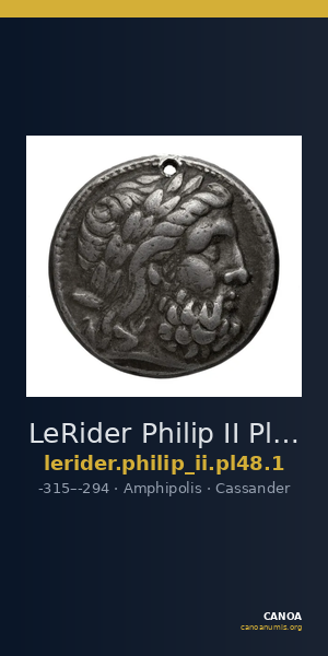 LeRider Philip II Pl. 48, Fig. 1 — CANOA