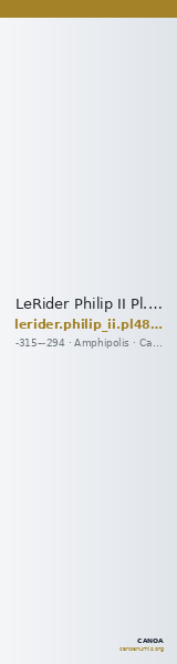 LeRider Philip II Pl. 48, Fig. 11 — CANOA