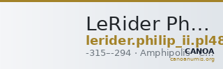 LeRider Philip II Pl. 48, Fig. 4 — CANOA