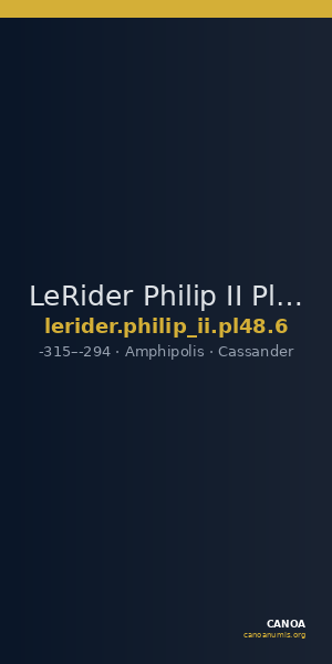 LeRider Philip II Pl. 48, Fig. 6 — CANOA