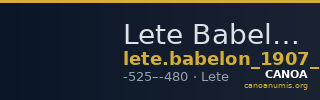 Lete Babelon 1907 1559-60 — CANOA