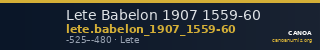 Lete Babelon 1907 1559-60 — CANOA