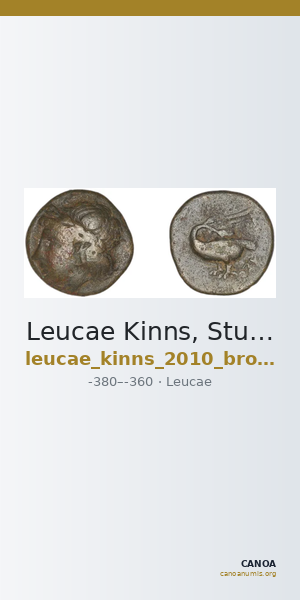 Leucae Kinns, Studies in Greek Personal Names presented to Elaine Matthews, 2010 Bronze A — CANOA