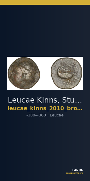 Leucae Kinns, Studies in Greek Personal Names presented to Elaine Matthews, 2010 Bronze A — CANOA