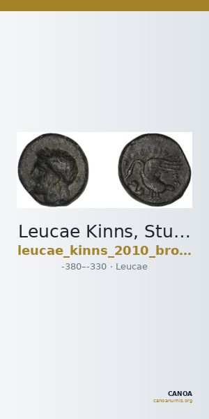 Leucae Kinns, Studies in Greek Personal Names presented to Elaine Matthews, 2010 Bronze C — CANOA