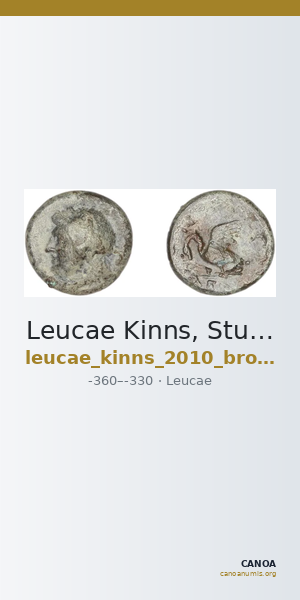 Leucae Kinns, Studies in Greek Personal Names presented to Elaine Matthews, 2010 Bronze D — CANOA