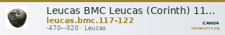 Leucas BMC Leucas (Corinth) 117-122 — CANOA