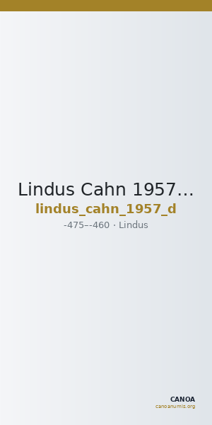 Lindus Cahn 1957 D — CANOA