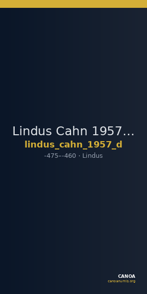 Lindus Cahn 1957 D — CANOA