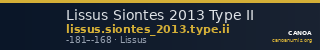Lissus Siontes 2013 Type II — CANOA