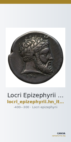 Locri Epizephyrii Historia Numorum Italy 2310 — CANOA