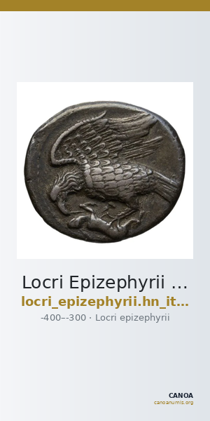 Locri Epizephyrii Historia Numorum Italy 2313-2318 — CANOA