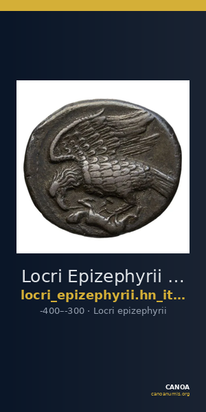 Locri Epizephyrii Historia Numorum Italy 2313-2318 — CANOA