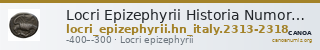 Locri Epizephyrii Historia Numorum Italy 2313-2318 — CANOA