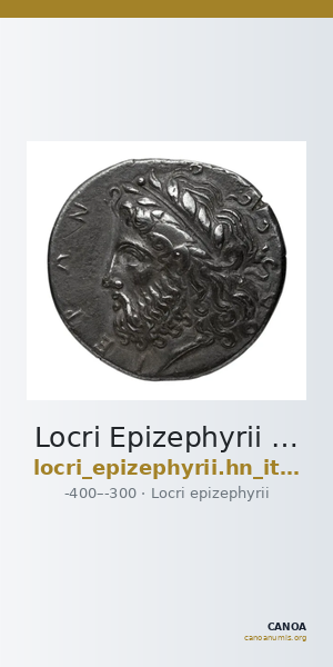 Locri Epizephyrii Historia Numorum Italy 2319-2323 — CANOA