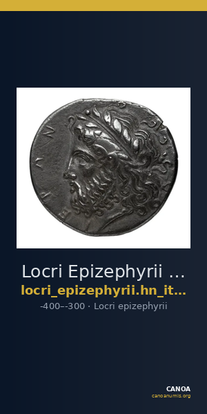 Locri Epizephyrii Historia Numorum Italy 2319-2323 — CANOA