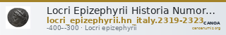 Locri Epizephyrii Historia Numorum Italy 2319-2323 — CANOA