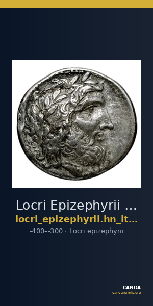Locri Epizephyrii Historia Numorum Italy 2324-2328 — CANOA