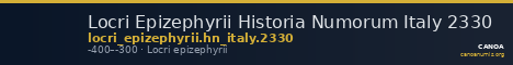 Locri Epizephyrii Historia Numorum Italy 2330 — CANOA