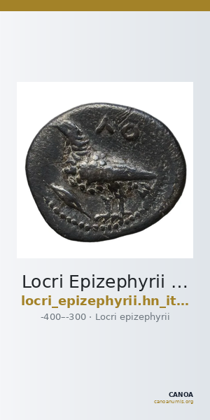 Locri Epizephyrii Historia Numorum Italy 2332-2333 — CANOA