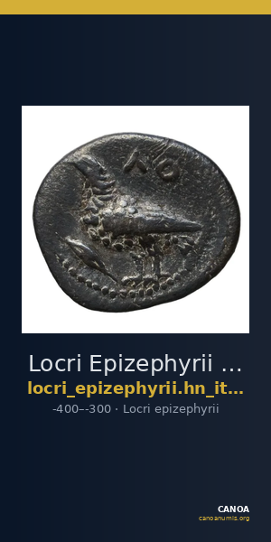 Locri Epizephyrii Historia Numorum Italy 2332-2333 — CANOA