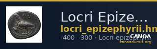 Locri Epizephyrii Historia Numorum Italy 2332-2333 — CANOA