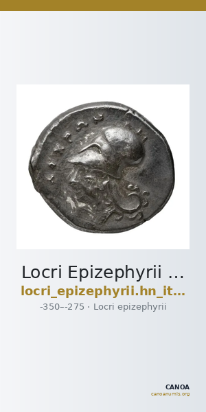 Locri Epizephyrii Historia Numorum Italy 2336-2342 — CANOA