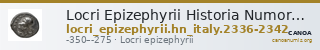 Locri Epizephyrii Historia Numorum Italy 2336-2342 — CANOA