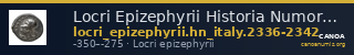 Locri Epizephyrii Historia Numorum Italy 2336-2342 — CANOA