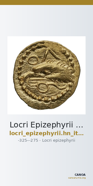 Locri Epizephyrii Historia Numorum Italy 2345-2346 — CANOA
