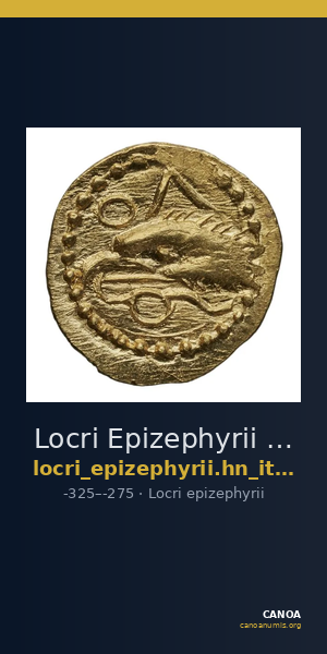 Locri Epizephyrii Historia Numorum Italy 2345-2346 — CANOA