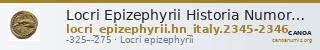 Locri Epizephyrii Historia Numorum Italy 2345-2346 — CANOA