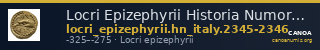 Locri Epizephyrii Historia Numorum Italy 2345-2346 — CANOA
