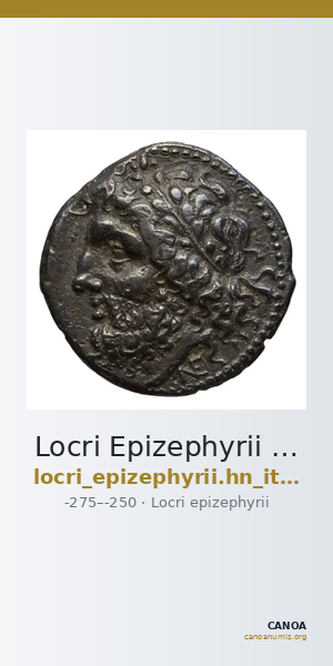 Locri Epizephyrii Historia Numorum Italy 2347-2351 — CANOA
