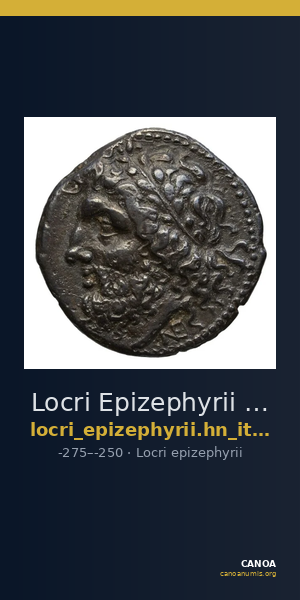 Locri Epizephyrii Historia Numorum Italy 2347-2351 — CANOA