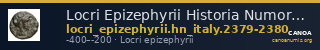 Locri Epizephyrii Historia Numorum Italy 2379-2380 — CANOA