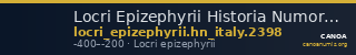 Locri Epizephyrii Historia Numorum Italy 2398 — CANOA