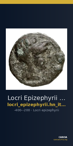 Locri Epizephyrii Historia Numorum Italy 2399 — CANOA
