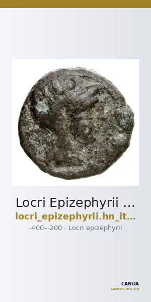 Locri Epizephyrii Historia Numorum Italy 2402-2406 — CANOA