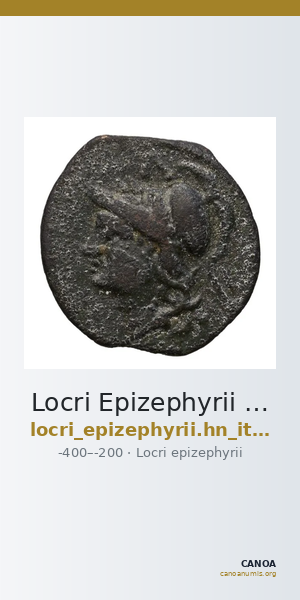 Locri Epizephyrii Historia Numorum Italy 2407 — CANOA