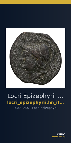 Locri Epizephyrii Historia Numorum Italy 2407 — CANOA