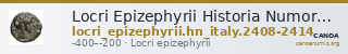Locri Epizephyrii Historia Numorum Italy 2408-2414 — CANOA