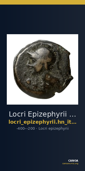 Locri Epizephyrii Historia Numorum Italy 2422 — CANOA