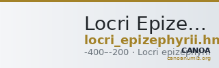 Locri Epizephyrii Historia Numorum Italy 2423 — CANOA